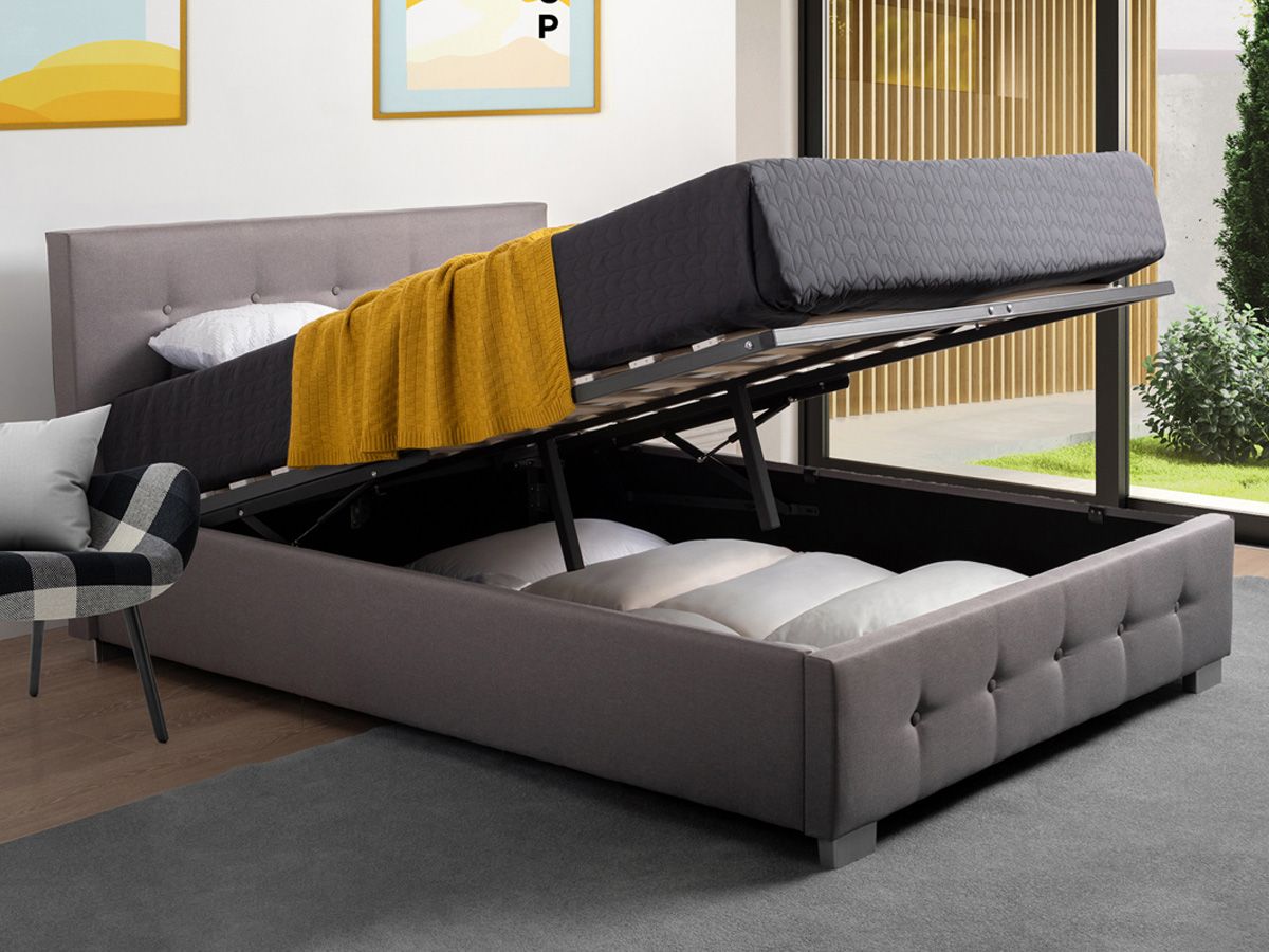 Felix 3FT Single Ottoman Bed - Grey