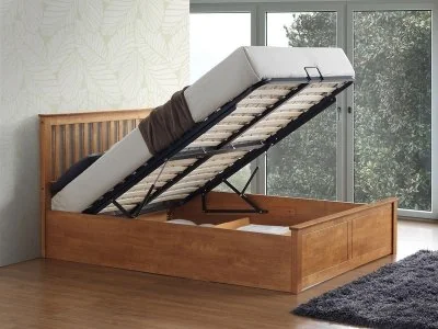 Bedmr Malmo Wooden Ottoman Bed - Oak