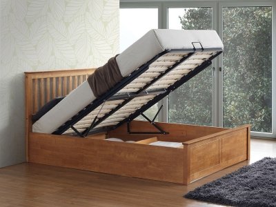Bedmr Malmo Wooden Ottoman Bed - Oak