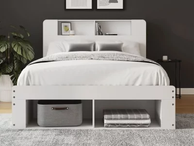 Anya Integrated Storage Wooden Ottoman Bed