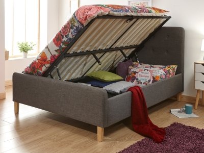 Milan Bed Company Ashbourne Ottoman Bed - Grey