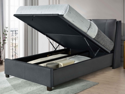 Ashleigh Leather Ottoman Bed