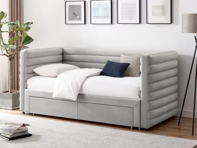 Bellatrix Day Bed With Drawers - Grey