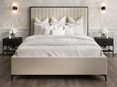 Berkeley Fabric Bed - Cream