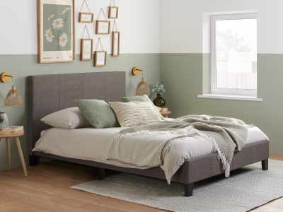 Birlea Berlin Fabric Bed Frame - Grey