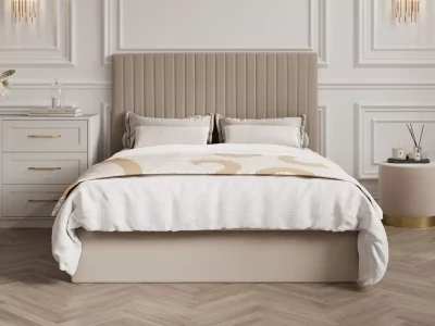 Berlin Tall Ottoman Bed - Beige
