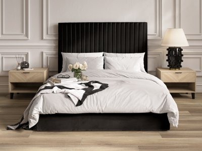 Berlin Tall Ottoman Bed - Black