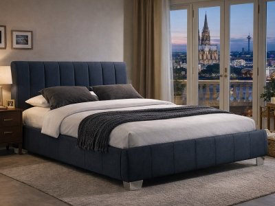 Braunston 4FT 6 Double Fabric Bed Frame - Grey