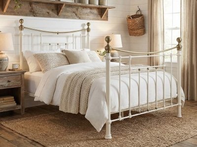 Birlea Bronte 4FT 6 Double Bed Frame - Cream