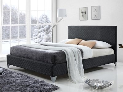 Brooklyn Fabric Bed Frame - Dark Grey