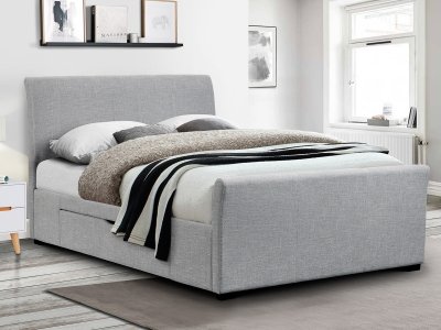 Capri Fabric Bed Frame - Light Grey
