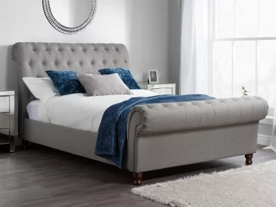 Castello Fabric Bed Frame - Grey