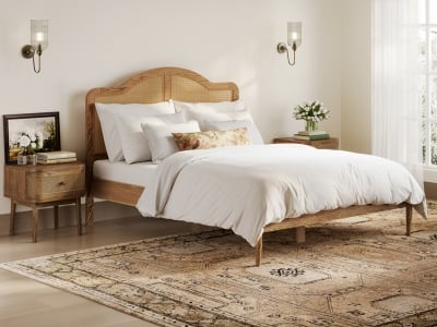 Claude Smoked Wooden Bed