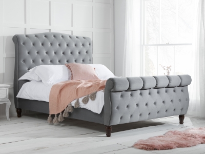 Birlea Colorado Kingsize Fabric Bed Frame - Grey