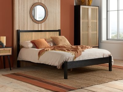 Birlea Croxley Rattan Bed Frame Black