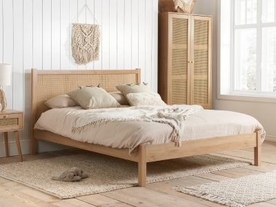 Croxley Rattan Bed Frame Oak