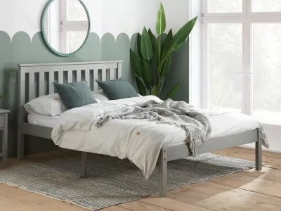Denver Wooden Bed Frame - Grey