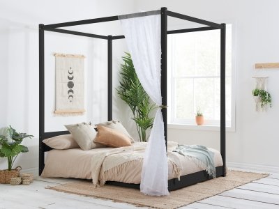 Birlea Darwin 4FT 6 Double Four Poster - Black