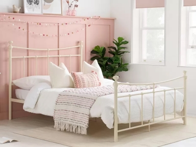 Birlea Emily Metal Bed Frame - Cream