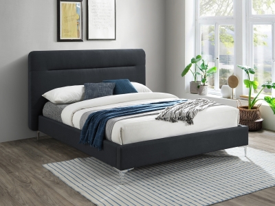 Birlea Finn 5FT Kingsize Fabric Bed Frame - Charcoal