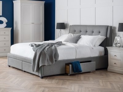 Fullerton 4FT 6 Double Storage Bed Frame - Grey