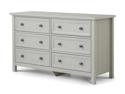 Maine 6 Drawer Wide Chest - Dove Grey
