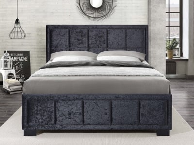 Birlea Hannover Fabric Bed - Black 