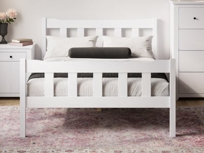 Havana Wooden Bed - White