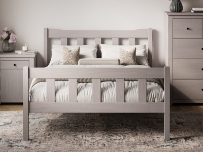 Havana Wooden Bed - Grey