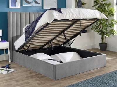 Helix Tall Ottoman Bed - Grey
