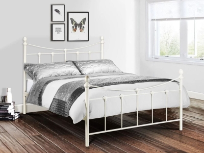 Rebecca Metal Bed Frame - White