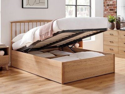 Juno Oak Ottoman Bed