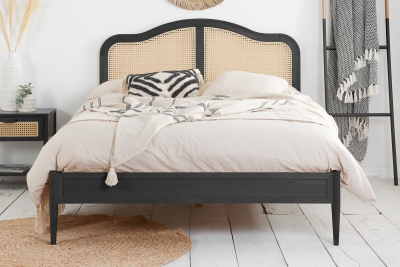 Birlea Leonie Rattan Bed Frame - Black