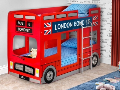London Bus Wooden Bunk Bed