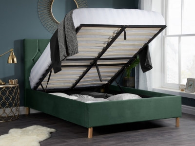 Boutique Forest Green Ottoman Bed
