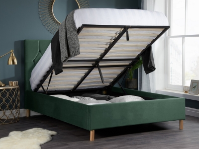 Birlea Loxley 4FT 6 Double Ottoman Bed - Green