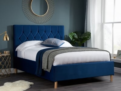 Birlea Loxley Royal Blue Fabric Bed Frame