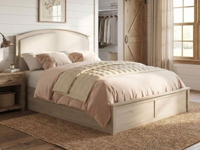 Milan Bed Company Madrid Ottoman Bed - Limed Oak