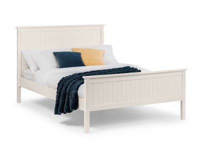 Maine Wooden Bed Frame - Surf White