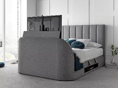 Kaydian Medburn 4FT 6 Double TV Ottoman Bed - Marbella Grey