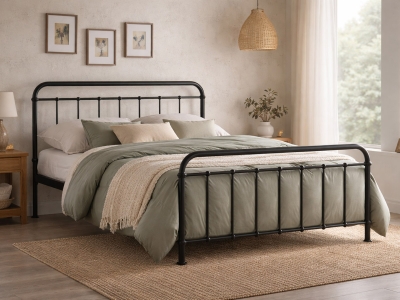 Miami Metal Bed Frame - Black