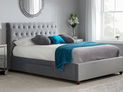 Birlea Marlow Fabric Bed Frame - Grey