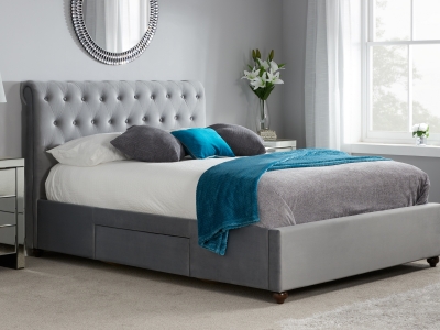 Birlea Marlow Fabric Bed Frame - Grey