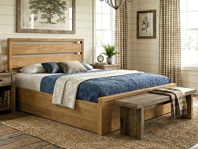 Moderna Oak Ottoman Bed Frame