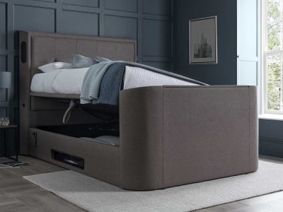 Star TV Monaco 6FT Superking TV Bed - Fawn