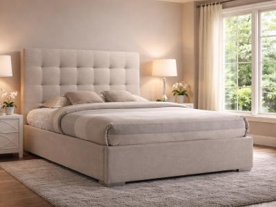 Nevada Fabric Bed Frame - Sand
