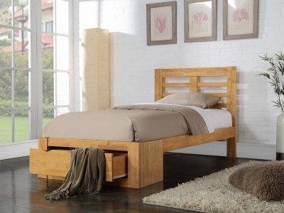 Bretton Wooden Bed Frame - Oak