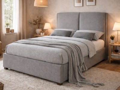 Oakland Fabric Bed Frame - Light Grey