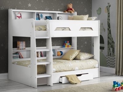 Orion Wooden Bunk Bed - White