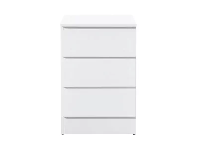 Oslo 3 Drawer Bedside - White